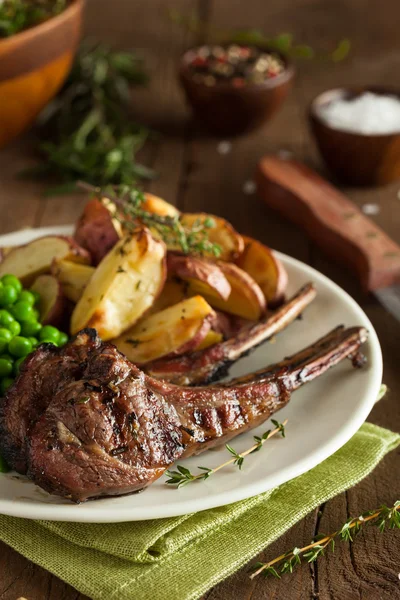 Chuletas de cordero a la parrilla ecológica —  Fotos de Stock