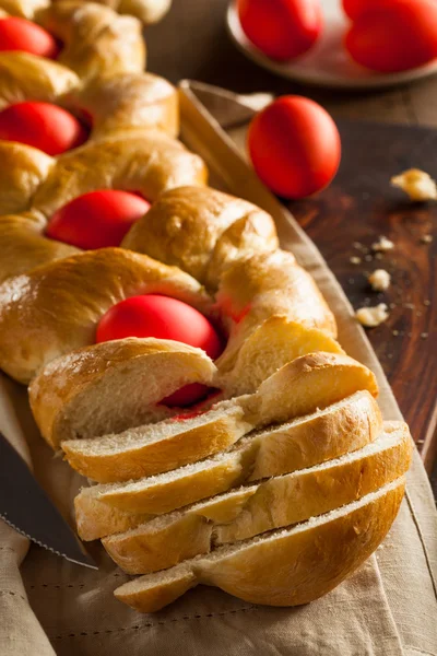 Pane di Pasqua greco fatto in casa — Foto Stock