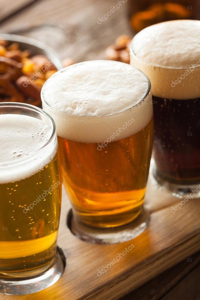 Assorted Beers in a Flight — Stock Photo © bhofack2 67196111