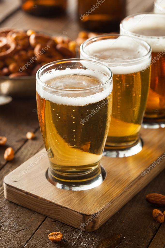 Assorted Beers in a Flight — Stock Photo © bhofack2 67196181