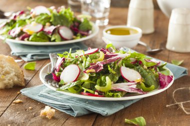 Sağlıklı ev yapımı ot salatası