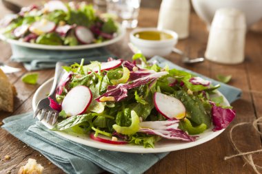 Sağlıklı ev yapımı ot salatası