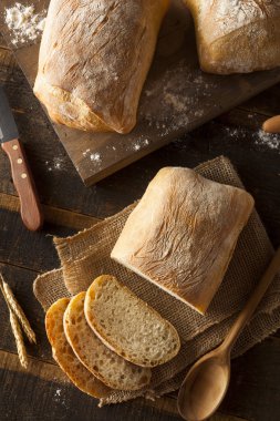 Crusty Homemade Ciabatta Bread clipart