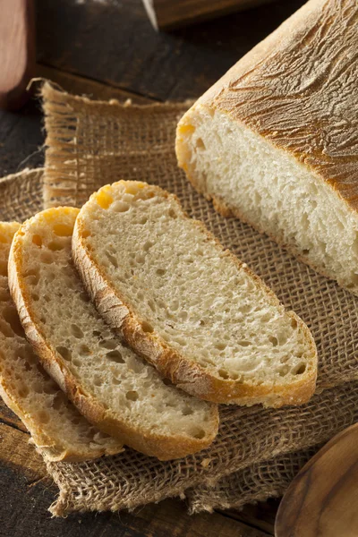 Crujiente casero Ciabatta Pan — Foto de Stock