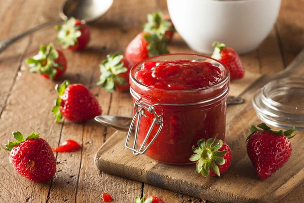 Gelatina di fragole biologica fatta in casa — Foto Stock