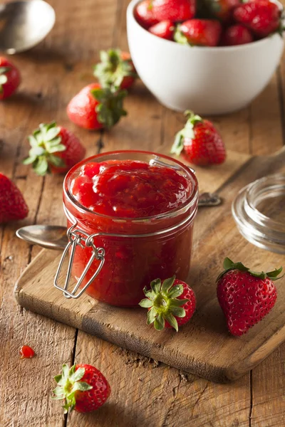 Gelatina di fragole biologica fatta in casa — Foto Stock