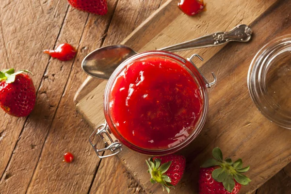 Homemade Organic Strawberry Jelly — Stock Photo, Image