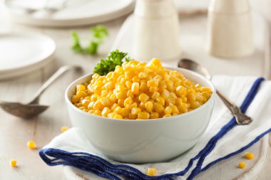 Organik sarı haşlanmış mısır