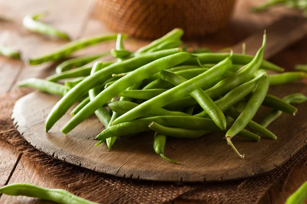 Frijoles verdes orgánicos crudos —  Fotos de Stock