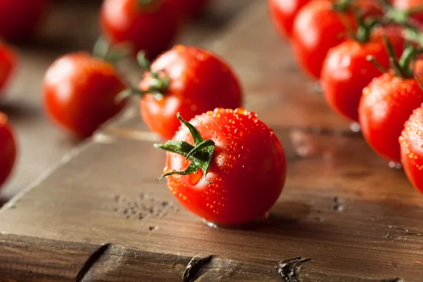 Tomates cerises rouges biologiques crues — Photo