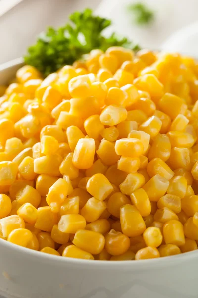 Organic Yellow Steamed Corn — Stock Photo, Image