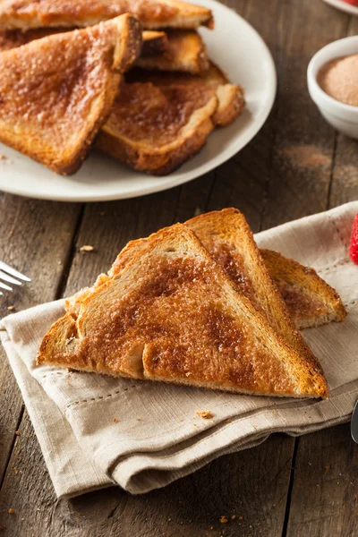 Homemade Sugar and Cinnamon Toast — Stock Photo, Image