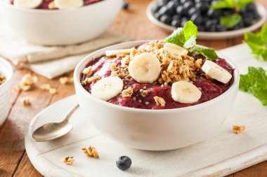 Sağlıklı organik Berry güler yüzlü kase