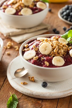 Sağlıklı organik Berry güler yüzlü kase