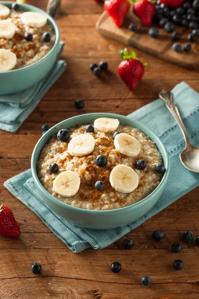 Harina de avena hecha en casa de acero saludable —  Fotos de Stock