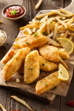 çıtır balık ve cips