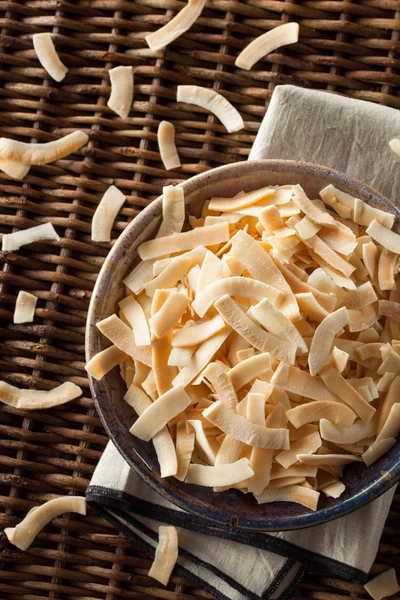 Organic Roasted Coconut Chips — Stock Photo, Image