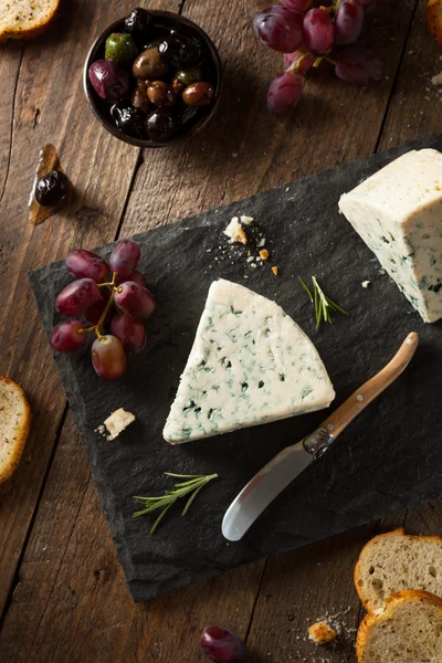 Organic Blue Cheese Wedge — Stock Photo, Image