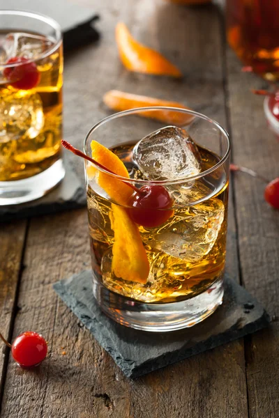 Homemade Old Fashioned Cocktail — Stock Photo, Image