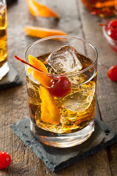 Homemade Old Fashioned Cocktail — Stock Photo, Image