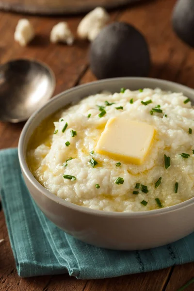 Homemade Organic Mashed Cauliflower — Stock Photo, Image