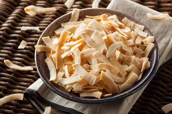 Chips de coco tostado ecológico — Foto de Stock