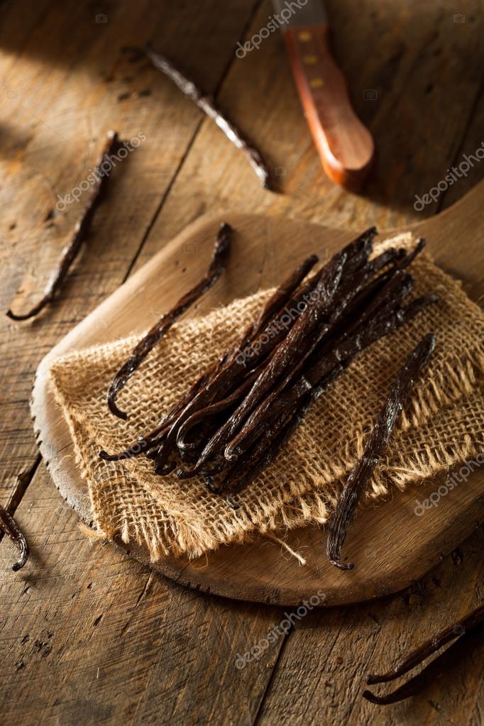 Raw Organic Vanilla Beans — Stock Photo © bhofack2 73719079