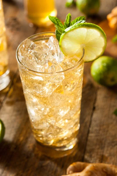 Refreshing Golden Ginger Beer — Stock Photo, Image