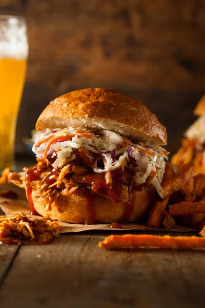 Homemade Pulled Chicken Sandwich