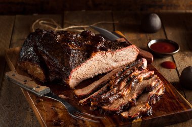 Homemade Smoked Barbecue Beef Brisket clipart
