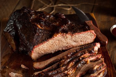 Homemade Smoked Barbecue Beef Brisket clipart