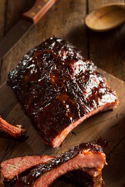 Homemade Smoked Barbecue Pork Ribs
