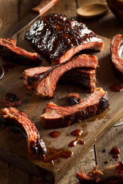 Homemade Smoked Barbecue Pork Ribs