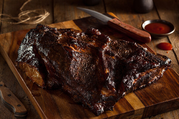 Homemade Smoked Barbecue Beef Brisket