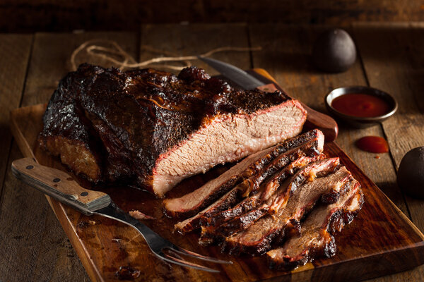 Homemade Smoked Barbecue Beef Brisket