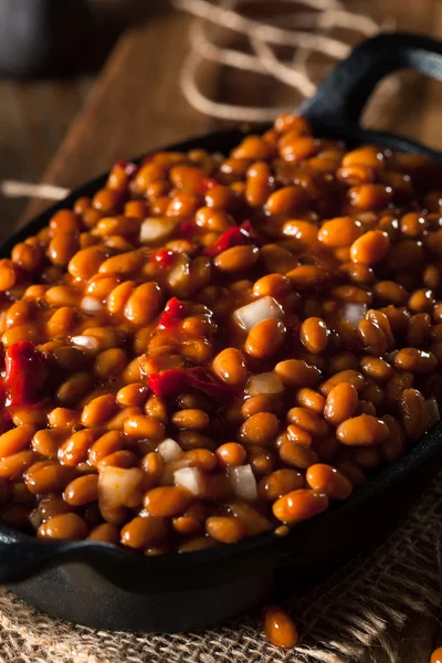 Frijoles horneados barbacoa caseros —  Fotos de Stock