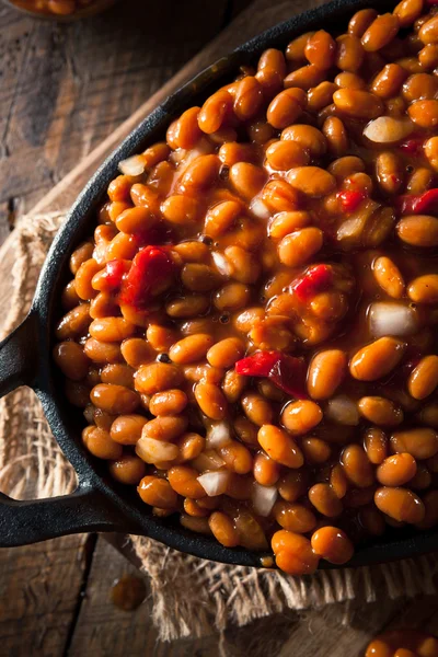 Frijoles horneados barbacoa caseros —  Fotos de Stock