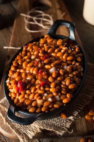 Domácí gril pečené fazole — Stock fotografie