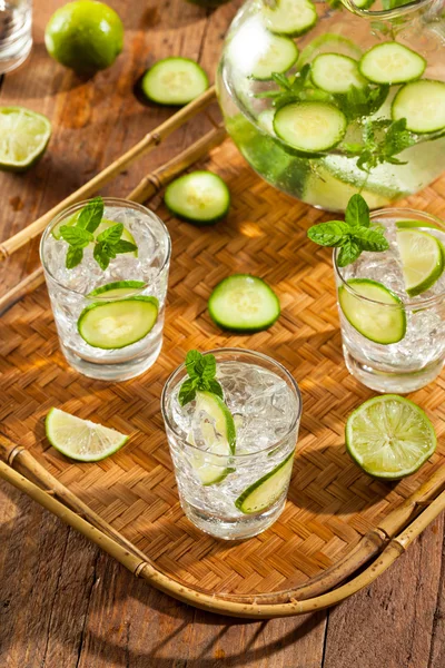 Refreshing Ice Water with Lime - Stock Image - Everypixel