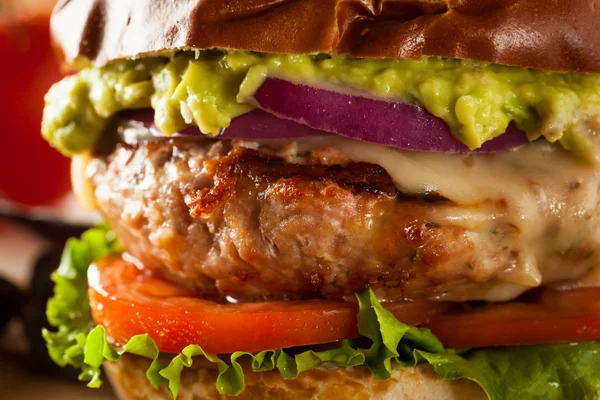 Ev yapımı sağlıklı Türkiye Burger — Stok fotoğraf