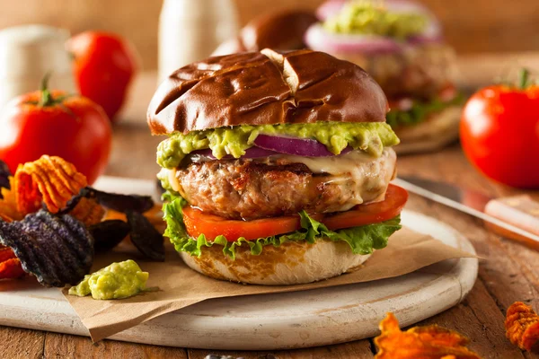 Hambúrgueres de peru saudáveis caseiros — Fotografia de Stock