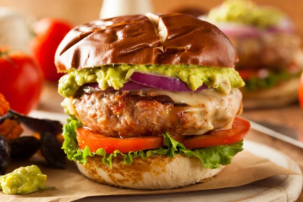 Homemade Healthy Turkey Burgers — Stock Photo, Image