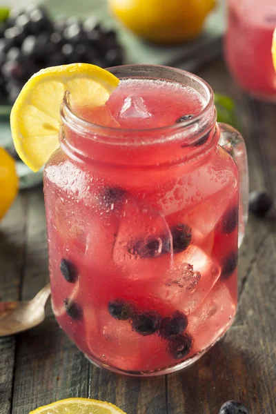 Organic Sweet Blueberry Lemonade — Stock Photo, Image