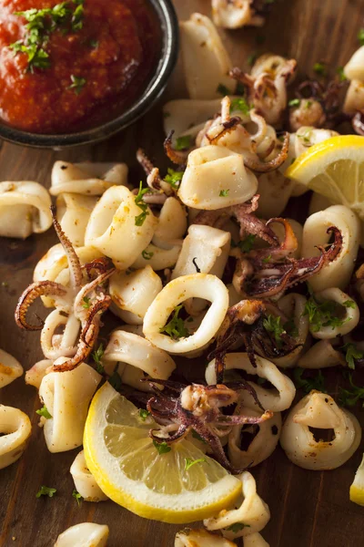 Homemade Fresh Grilled Calamari — Stock Photo, Image