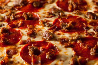 Ev yapımı et Pizza seviyor