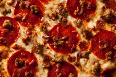 Ev yapımı et Pizza seviyor