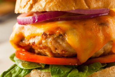 Ev yapımı sağlıklı tavuk Burger