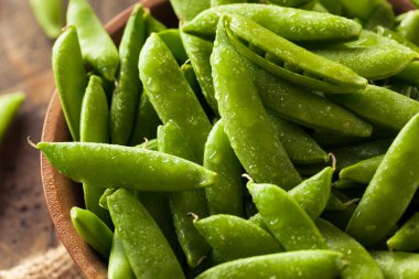 Organik yeşil şeker Snap bezelye