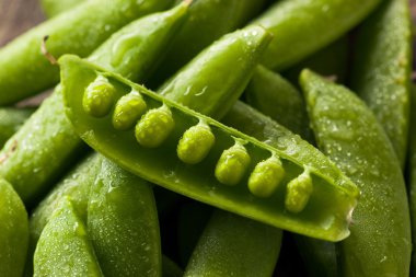 Organik yeşil şeker Snap bezelye