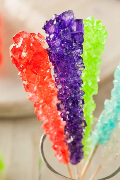 Sweet Sugary Multi Colored Rock Candy — Stock Photo, Image